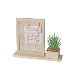 MAISON CONCEPTS Mdf Collage Clip Frame With Faux Plants 4X4