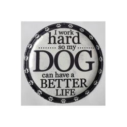 MAISON CONCEPTS Embossed Round Metal Wall Sign for My Dog
