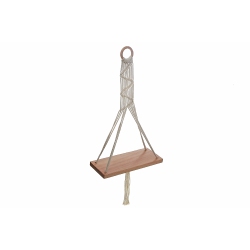 MAISON CONCEPTS Macrame Wall Hanger With Wooden Shelf