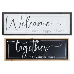 MAISON CONCEPTS Framed Wooden Sign Welcome Together - Set Of 2