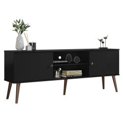 MADESA Tv Stand Mid-Century Console \w 2 Doors And 2 Shelves And Metal Knobs for 55, 65 Inch Media Storage Media Console Entertainment Center Wooden