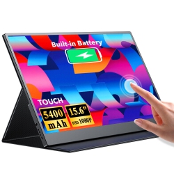UPERFECT 15.6-Inch 1080P Portable Computer Monitor Touch Screen USB C With Battery