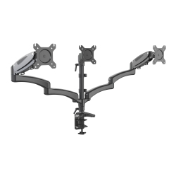 SHOPPINGALL Refurbished (Excellent) - Fully Adjustable Triple Gas Spring Lcd Monitor Arm Desk Mount Stand \w 2 Swing Arms for Three 15"-32" Monitors