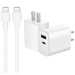 Best Buy Essentials 20W USB-C Wall Charger Kit (BE-MW220CA1W24B-C) - 2 Pack - Only at Best Buy