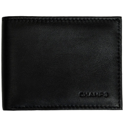 CHAMPS Classic Collection Genuine Leather Rfid Blocking Center-Wing Wallet In Gift Box In Multicolor