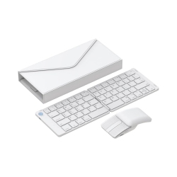NIERBO Portable Keyboard And Mouse Combo Wireless, Ultra-Thin Foldable Keyboard, Sliding Mouse And Protective Case, for Tablet, Smartphone, Laptop