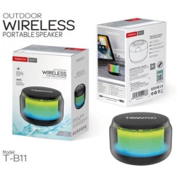 TRANYOO Outdoor Wireless Portable Speaker Led Symphony Moves With Music T-B11 In Black
