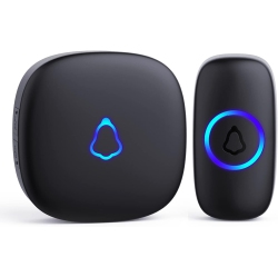 NONE Wireless Doorbell, Adjustable Volumes, 58 Chimes, Easy Installation, 1000Ft Operating Range, Led Indicator In Black