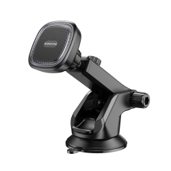 BOROFONE Bh97 Car Magnetic Phone Holder Dashboard Windshield Holder Mount \w Flexible Arm Built-In Strong Magnets Suction Cup Phone Holder