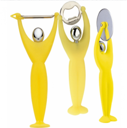 BUGATTI ITALY Bugatti 3-Piece Kitchen Set In Color Gym Series (32-7089) - Yellow In Orange