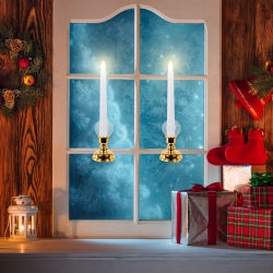 NORTHLIGHT Single Light Window Candles With Remote And Timer - 10" - - Set Of 6 In White