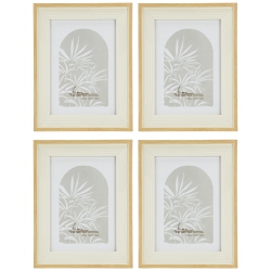 NORTHLIGHT Textured Picture Frames - for 5" X 7" Photos - And Cream - Set Of 4 In Beige