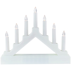 NORTHLIGHT Led Lighted Christmas Candelabra Bridge - Base - 13" In White