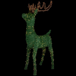 NORTHLIGHT Lighted Commercial Standing Topiary Reindeer Outdoor Christmas Decoration - 6.5' - Warm Led Lights In White