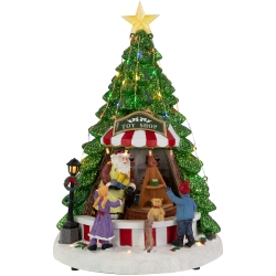 NORTHLIGHT Led Lighted Animated And Musical Santa's Toy Shop Christmas Village Display - 13