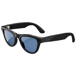 Ray-Ban | Meta Skyler (Gen 1) Glasses with AI, Photo, Video, Audio & Messaging - Black/Cerulean Blue/Transitions