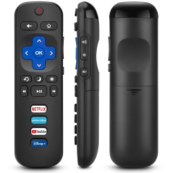 Universal Replacement Remote for TCL Roku TV: Compatible \w Hisense, Insignia, Sharp, RCA, Sanyo, Westinghouse Roku TVs, Featuring Netflix, Disney+, Prime Video Buttons