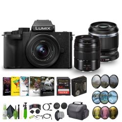 PANASONIC Lumix G100D 4K Mirrorless Camera 12-32MM + G Vario 45-150MM + M.zuiko Ed 30Mm