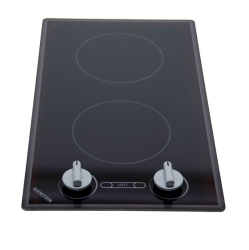 KENYON B41710 Cortez Two Burner Electric Cooktop W/ Radiant Ribbon Elements, Smooth Glass W/ Stainless Steel Graphics, Analog Control, 120V Ulc