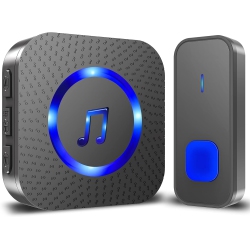 NONE Doorbell, Waterproof Wireless Doorbell Operated At 1300Ft/400M Long Range Door Bell With 55 Chimes 5 Adjustable Volume Levels Doorbell Kit