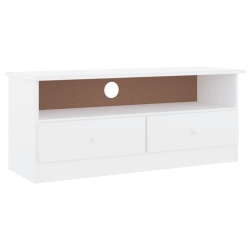 VIDAXL Tv Cabinet With Drawers Alta 100X35X41 Cm Solid Wood Pine In White