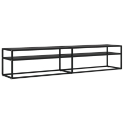 VIDAXL Tv Cabinet 200X40X40.5 Cm Tempered Glass In Black
