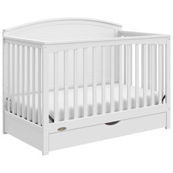 Graco Bellwood 5-in-1 Convertible Crib with Drawer - Pebble Grey
