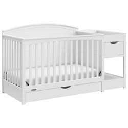 Graco Bellwood 5-in-1 Convertible Crib & Changing Table with Drawer - Pebble Grey