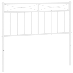 VIDAXL 35, 8" High Metal Headboard, Steel Headboard for 39.4" Wide Bed, Easy Assembly In White
