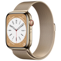 APPLE Refurbished (Excellent) - Watch Series 8 (Gps + Cellular) 45MM Stainless Steel Case (No Band) In Gold