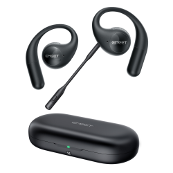 EMEET Airflow Open Ear Headphones, Bluetooth 5.3 Wireless Headsets \w Detachable Microphone, 40 Hours Playtime, Ipx5, Wireless Earbuds, Multipoint