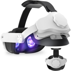 ALPHA DIGITAL Head Strap for Meta Quest 3 W/ 6000Mah – 4Hrs Playtime, Adjustable/ Enhanced Comfort, Face Pressure-Free –White