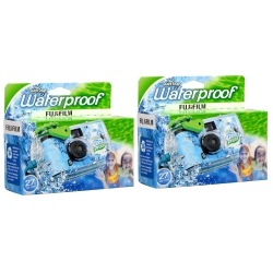 FUJIFILM Disposable Quicksnap Waterproof Pool Underwater 35MM Camera (2 Pack)