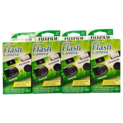 FUJIFILM Quicksnap Flash 400 Disposable 35MM Camera | 4 Pack