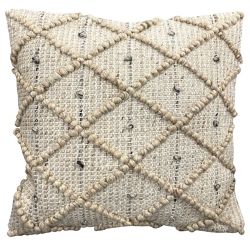 CORRIVEAU F. International - Charm Cushion With Diamond Design, Indoor/outdoor, 18" X 18