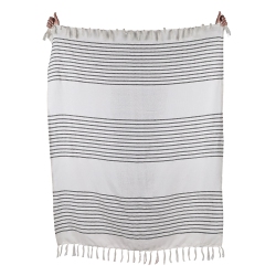 CORRIVEAU F. International - Element Striped Throw, Indoor/outdoor, 50" X 60