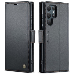 HLD Wallet Case for Samsung Galaxy S24 Ultra, \w Rfid Blocking Credit Card Slot Kickstand Magnetic Closure Protective Cover for Samsung Galaxy S24