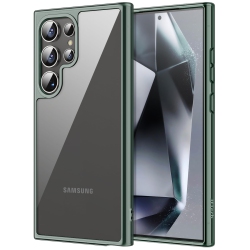 HLD Samsung Galaxy S24 Ultra 5G, Non-Yellowing Shockproof Bumper Protective Phone Cover, Anti-Scratch Hard PC Back (Green)