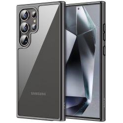 HLD Samsung Galaxy S24 Ultra 5G, Non-Yellowing Shockproof Bumper Protective Phone Cover, Anti-Scratch Hard PC Back (Black)