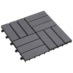 VIDAXL 10 PCs Decking Tiles, 11.8"x11.8", Solid Acacia Wood, Weather Resistant And Durable In Gray