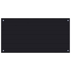 VIDAXL Kitchen Backsplash 100 X 50 Cm Tempered Glass In Black