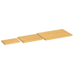VIDAXL 3 Piece Chopping Board Set Bamboo