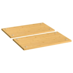 VIDAXL Cooker Covers 2 PCs 50X28X1.5 Cm Bamboo