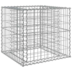 VIDAXL Gabion Basket 70X70X65 Cm Galvanised Iron In Silver