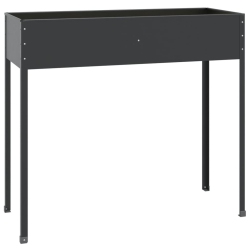 VIDAXL Garden Planter Anthracite 100.5X40.5X90 Cm Galvanised Steel