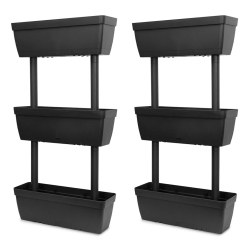 VIDAXL Garden Planter 6 PCs 100 Cm Anthracite