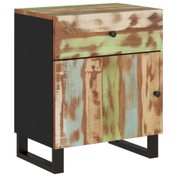 VIDAXL Bedside Cabinet 50X33X60Cm Solid Wood Reclaimed&engineered Wood