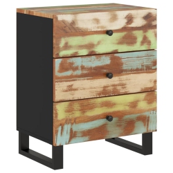 VIDAXL Bedside Cabinet 50X33X62Cm Solid Wood Reclaimed&engineered Wood