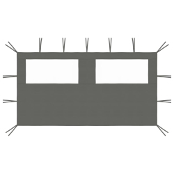 VIDAXL Gazebo Sidewall With Windows 4X2 M Anthracite