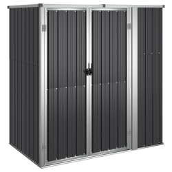 VIDAXL Garden Tool Shed Anthracite 161X89X161 Cm Galvanised Steel